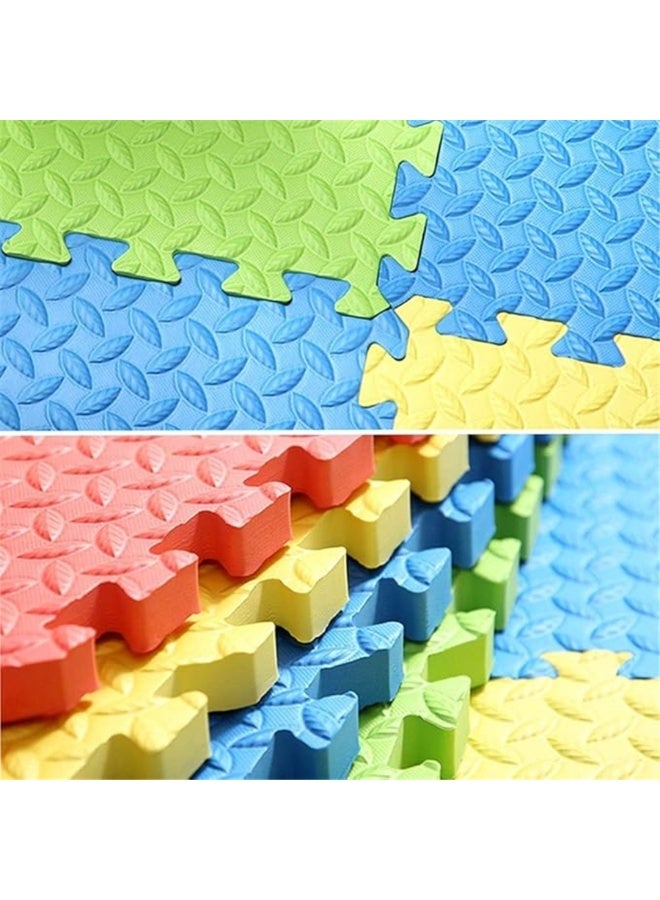 12 حزمة لغز أرضية حصيرة ، 60 × 60 سم إيفا رغوة أرضية Playmats مع سمك 2.5 سم ، الألعاب للأطفال حماية الأرضيات ممارسة حصيرة ، للمنزل الرياضة معدات التمرين اليوغا ممارسة الصالات الرياضية للأطفال واللعب للأطفال (12 جهاز كمبيوتر شخصي ، 6 الأصفر + 6 الأزرق) - Image 3